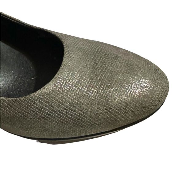 Ecco Snakeskin Print Heel Shape 75 Gray Metallic EU Size 39 US Size 8.5 - Picture 9 of 9
